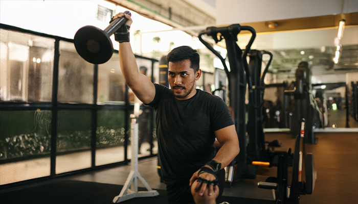 always trying to lift heavier weights than you