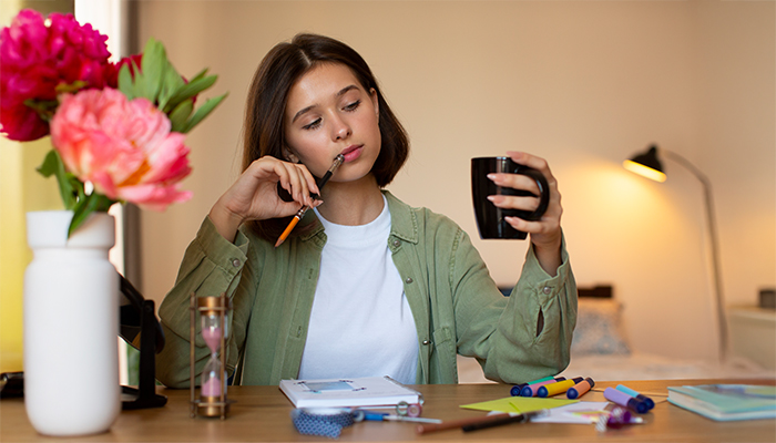 create a daily routine and stick to it