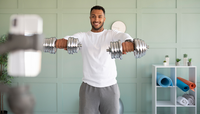 dumbbell front raise