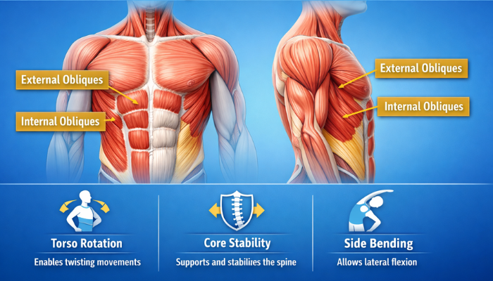 Understanding the oblique muscles infographic
