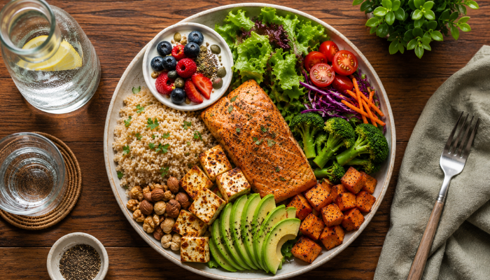A single time meal plate for someone following OMAD 