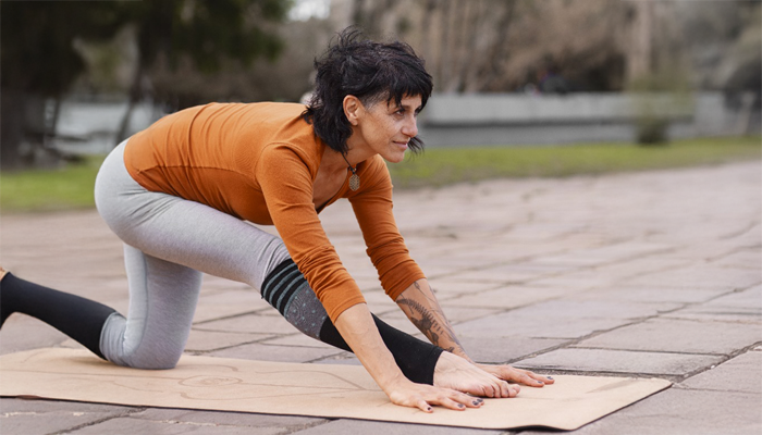 add gentle movements with a mindful stretching exercise