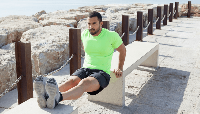 man exercising in hot weather