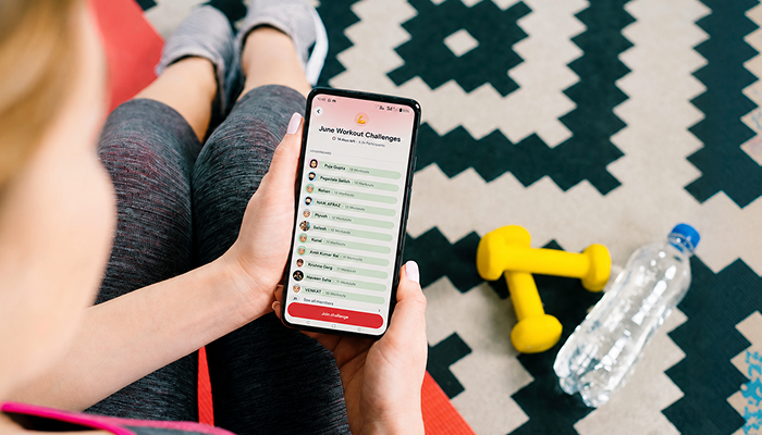 girl taking workout challenges for habit formation