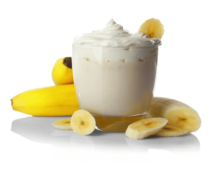 Banana shake is pressed with high in supplements